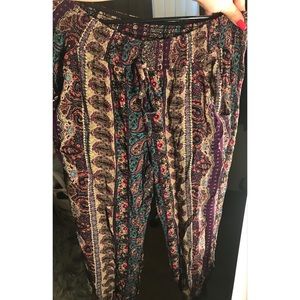 Boho Rayon Print Yoga Pants